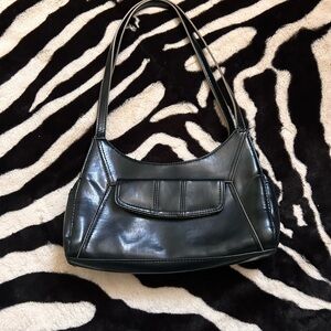 Black Leather Shoulder Bag